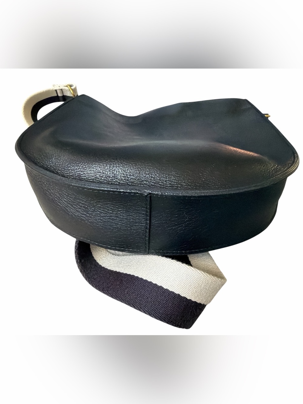 Madewell The Transport Saddlebag True Black Leather Crossbody Bag Zip Closure - Picture 8 of 9